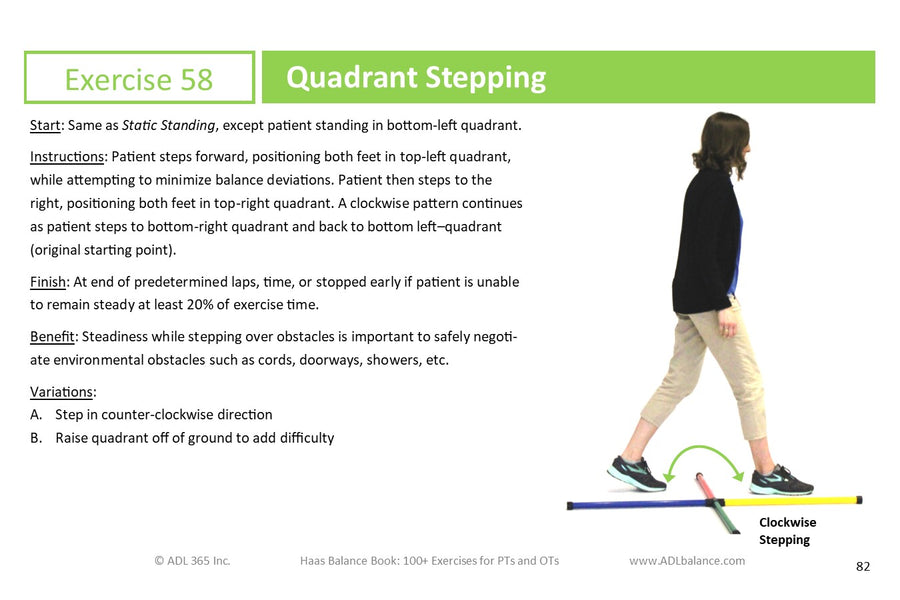 Crosswalk #6: Four Square Step Test (4SST) and Haas Balance Book