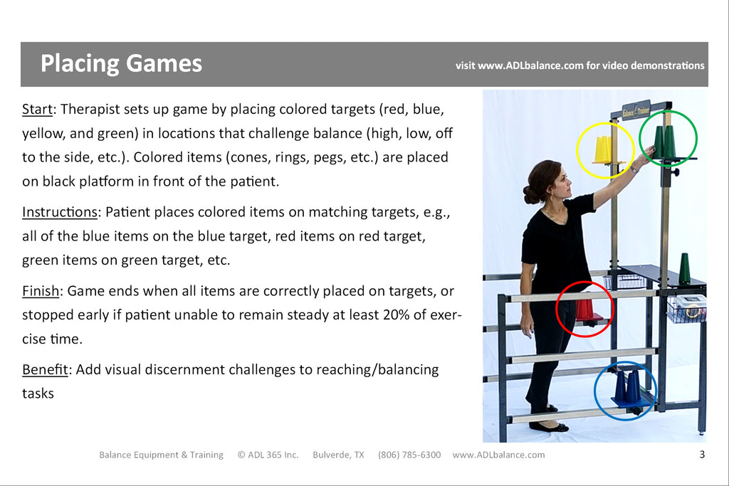 Balance Games Performance Balance Games Booklet – ADL Balance